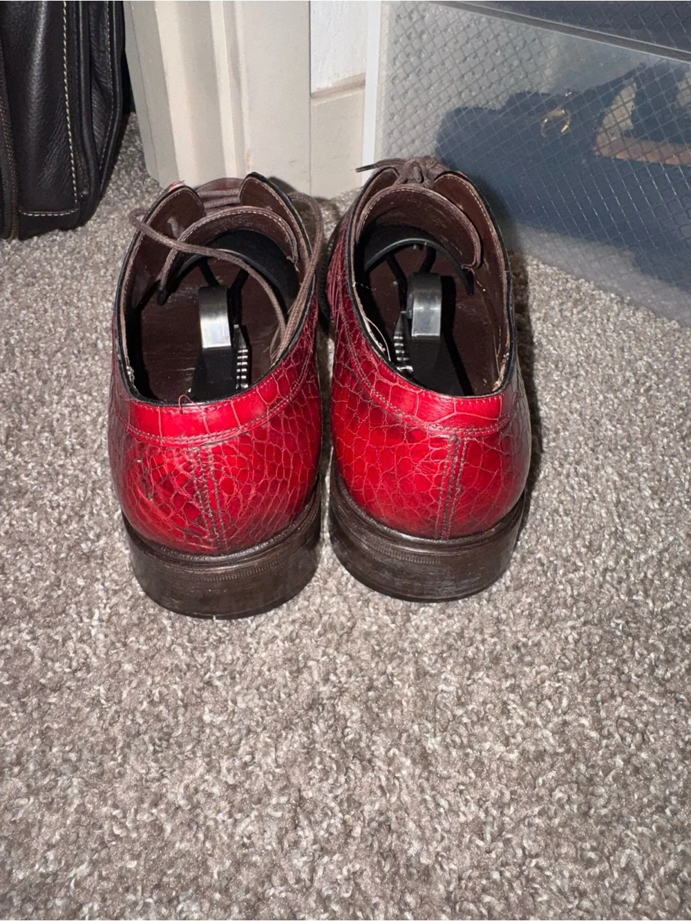Salvatore Ferragamo Rare Genuine Red Crocodile Oxford